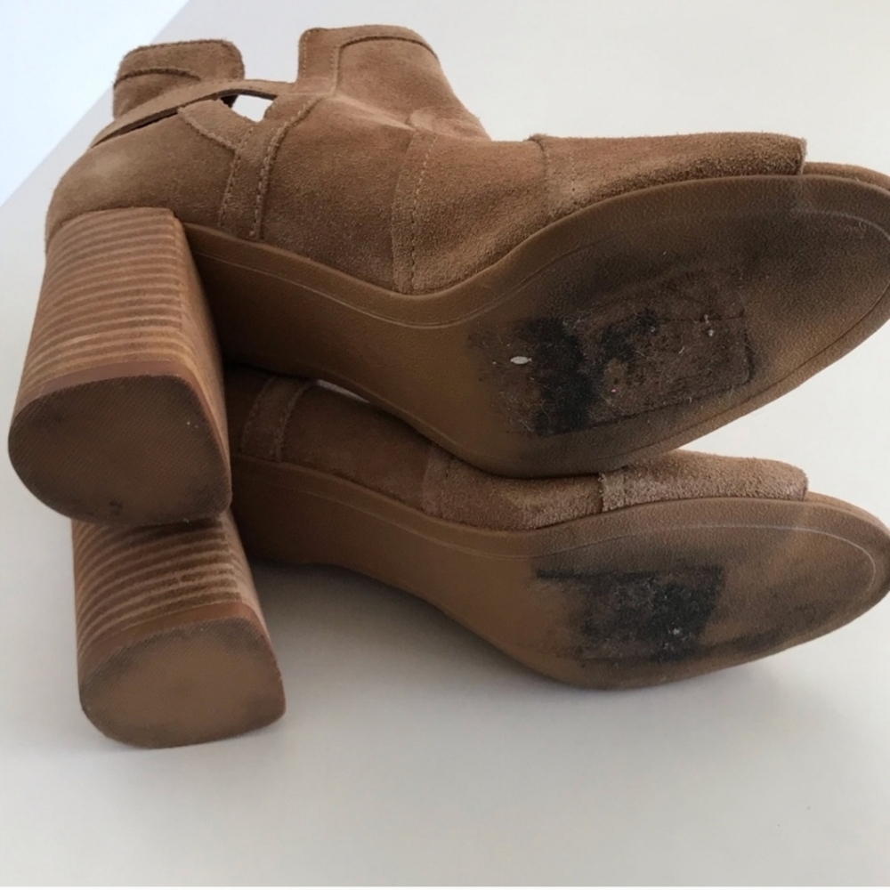 Joe's Jeans Cassia Suede Tan Block Heel Booties 9.5 - Picture 10 of 12